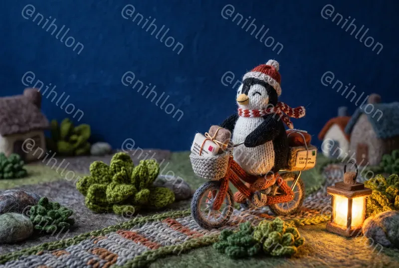 Cute Knitted Wool Miniature Scenes