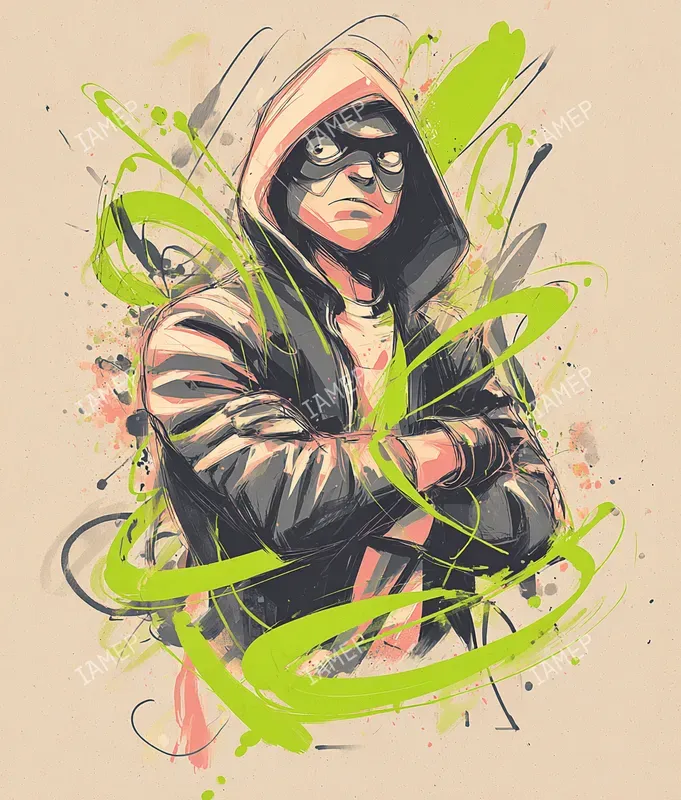 Neon Green Ink Characters