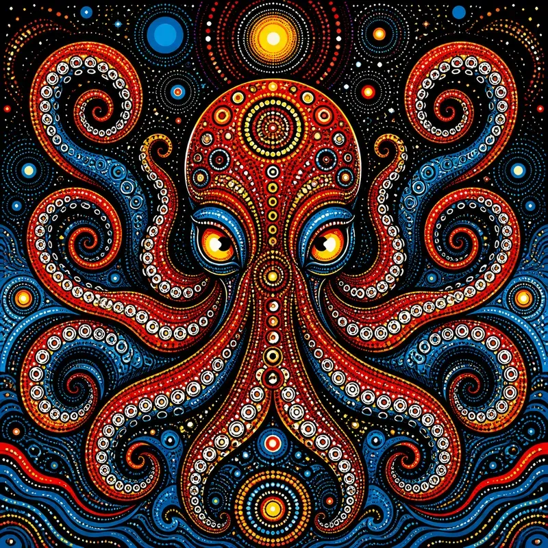 Vibrant Dotwork Pop Art Creatures