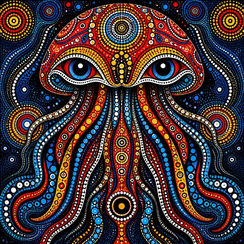 Vibrant Dotwork Pop Art Creatures