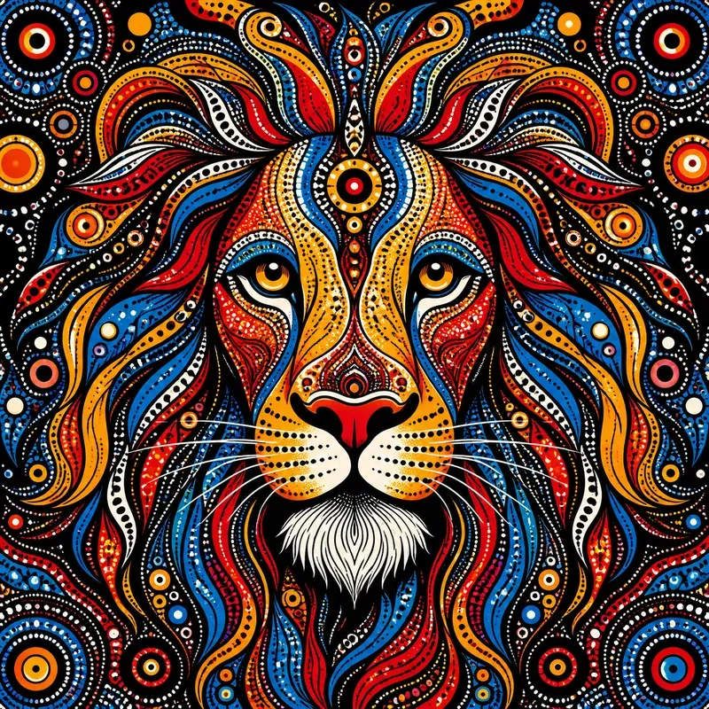 Vibrant Dotwork Pop Art Creatures