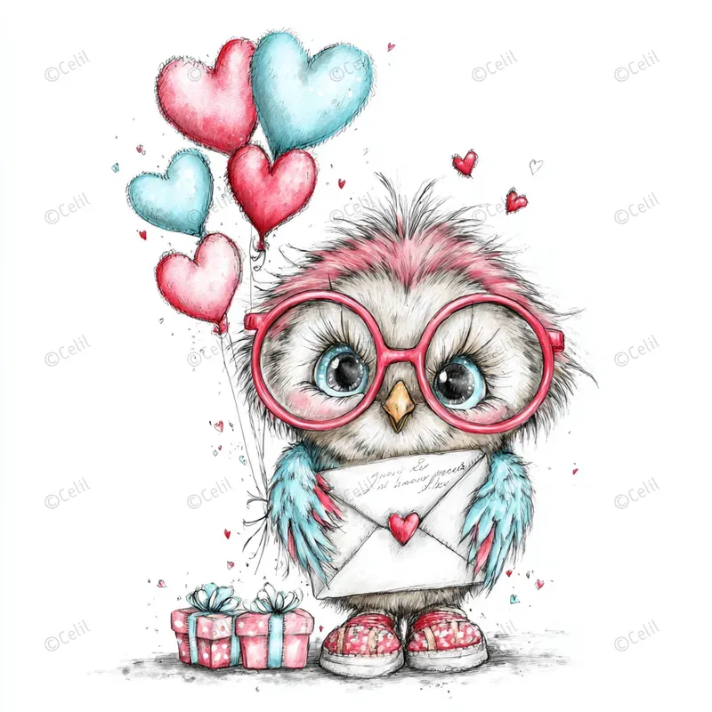 Cute Birthday Animal Clipart Illustrations