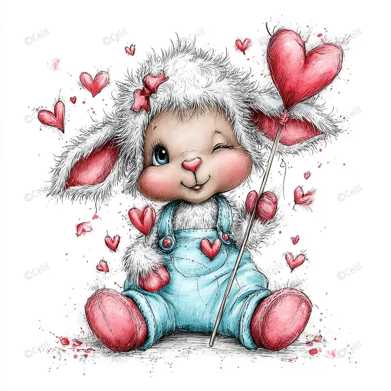 Cute Birthday Animal Clipart Illustrations