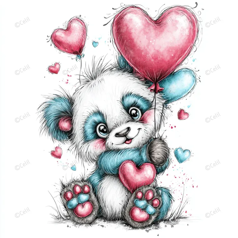 Cute Birthday Animal Clipart Illustrations