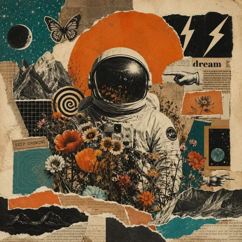 Vintage Torn Paper Collage Generator