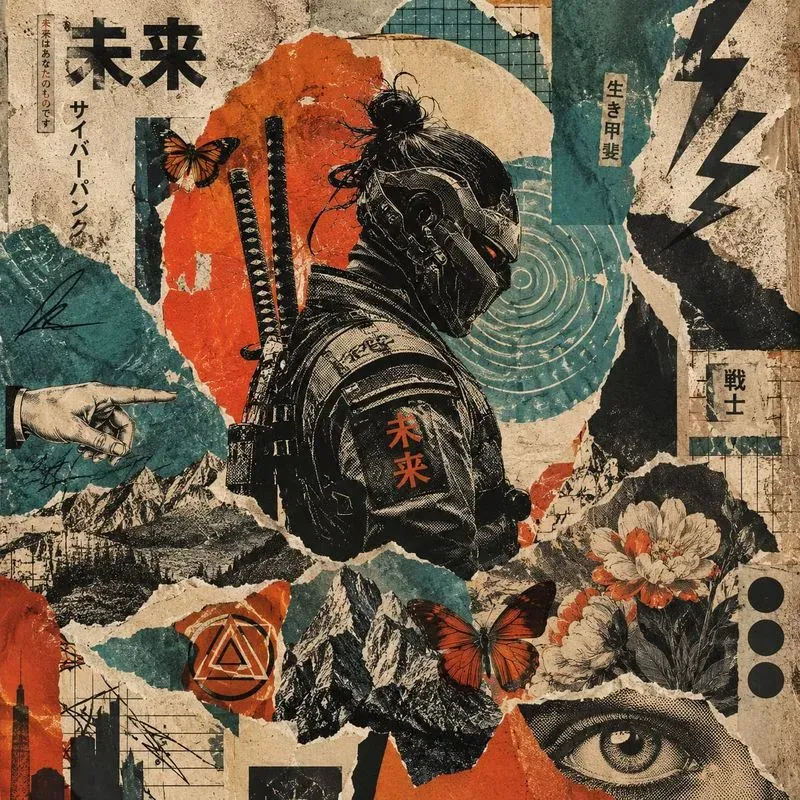 Vintage Torn Paper Collage Generator