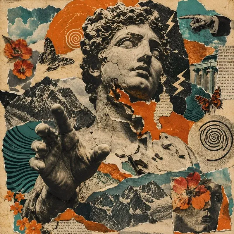 Vintage Torn Paper Collage Generator