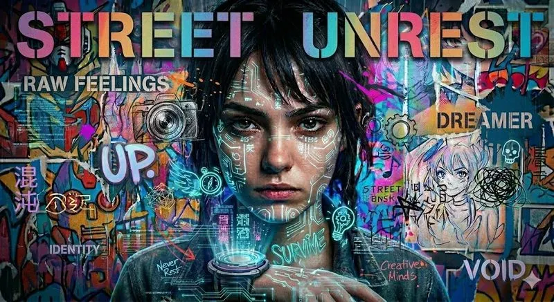 Cinematic Portraits With Doodle Art