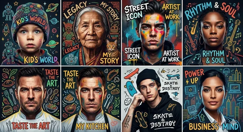 Cinematic Portraits With Doodle Art