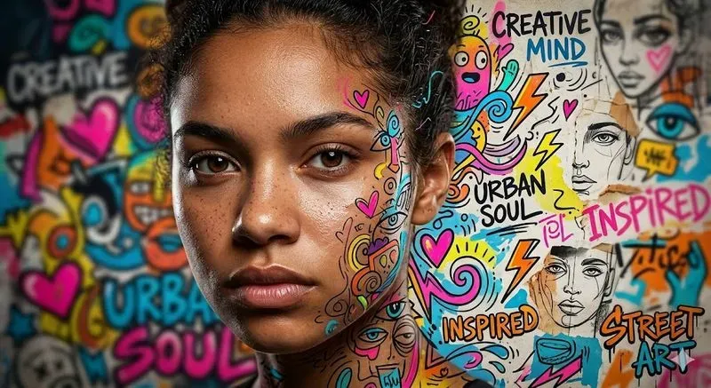 Cinematic Portraits With Doodle Art