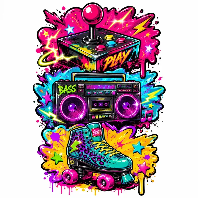 Triple Splash Popart Stickers