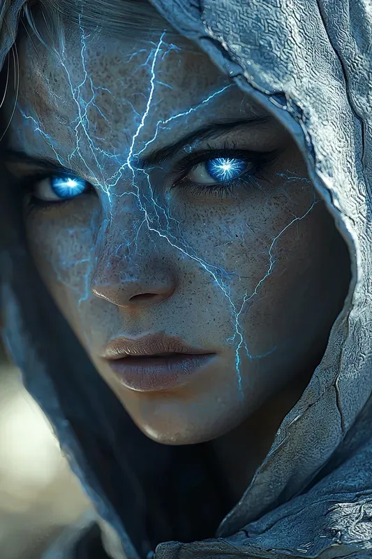 Arcane Storm Mage Fantasy Portraits