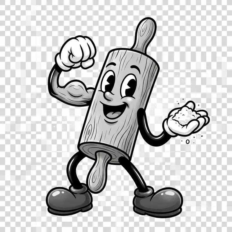 Vintage Rubber Hose Cafe Mascot Cliparts