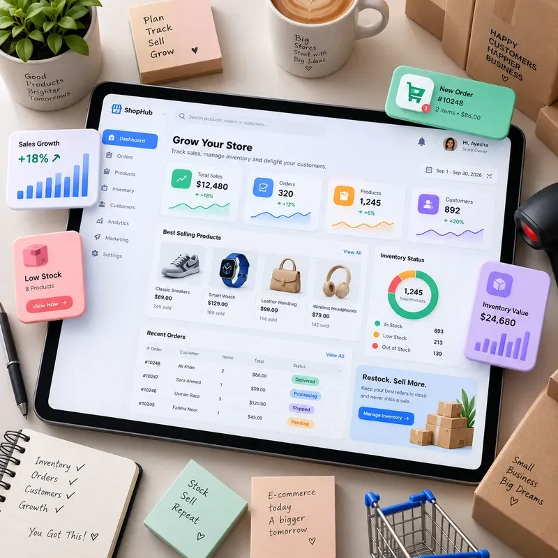 3D Claymorphic App Dashboard Mockups
