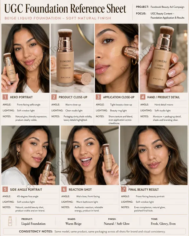 UGC Cosmetics Reference Sheets