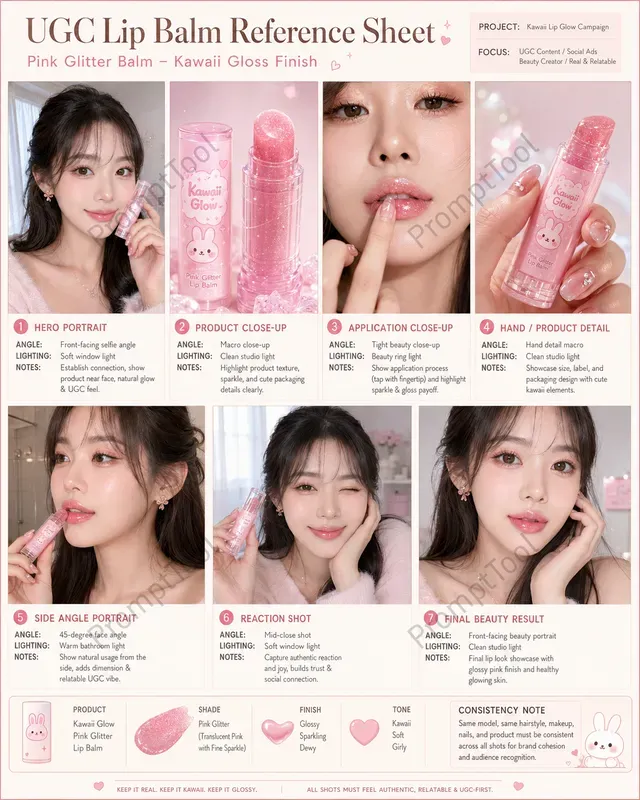 UGC Cosmetics Reference Sheets