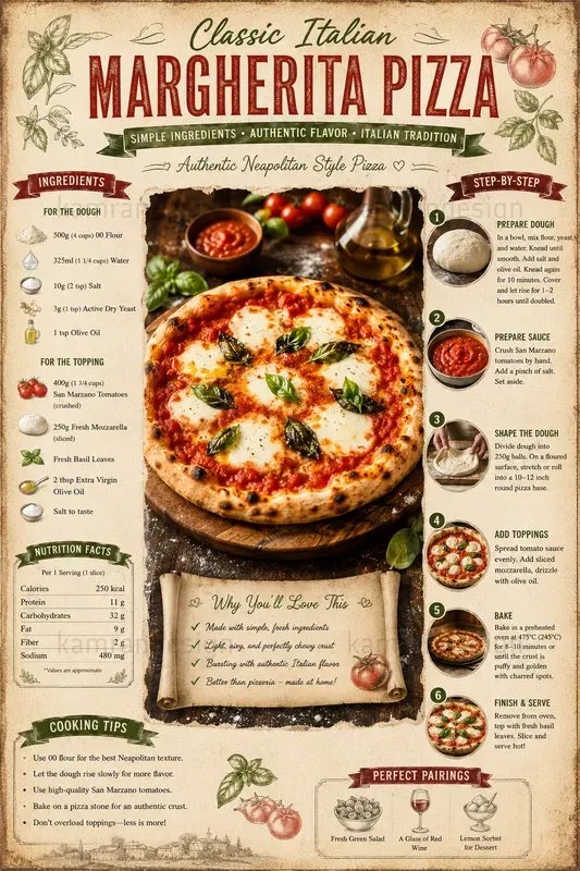 Vintage Recipe Infographic Posters