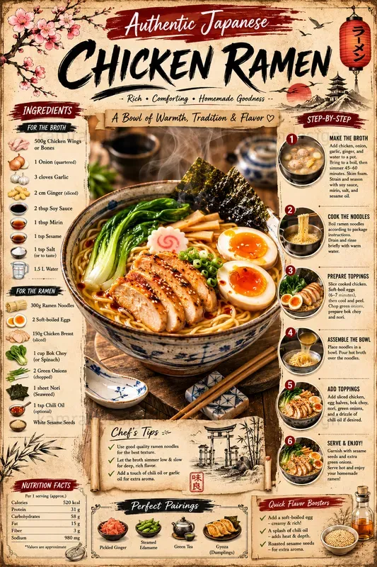 Vintage Recipe Infographic Posters
