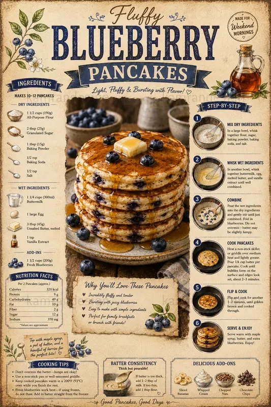 Vintage Recipe Infographic Posters