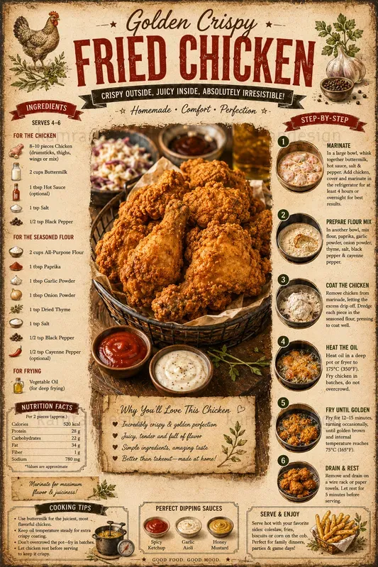 Vintage Recipe Infographic Posters