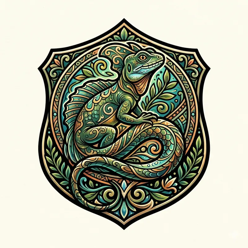 Whimsical Reptile Emblems