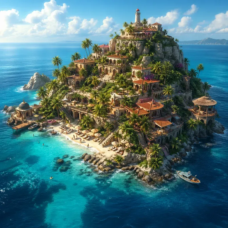 Miniature Landmark Island Worlds