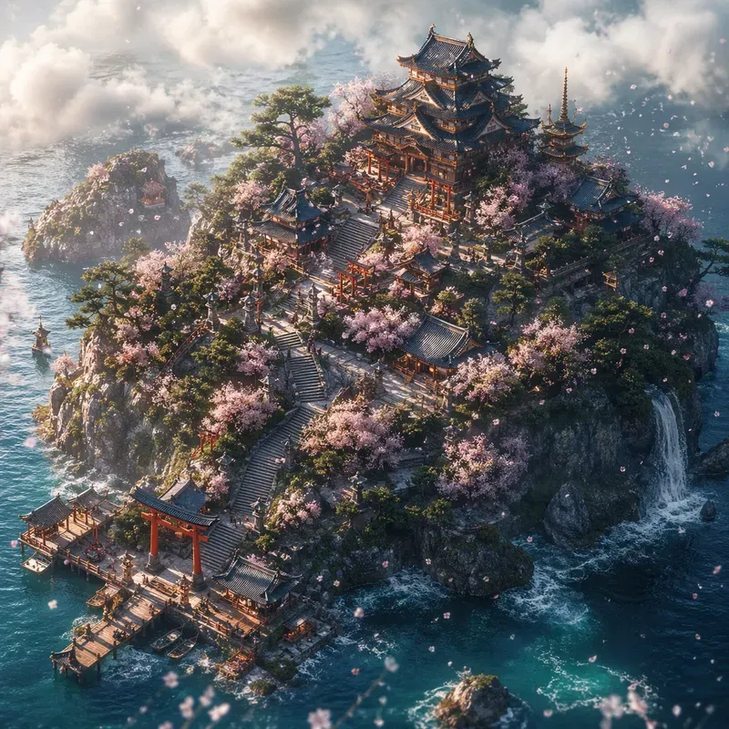 Miniature Landmark Island Worlds