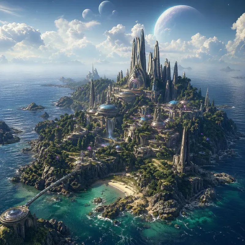 Miniature Landmark Island Worlds