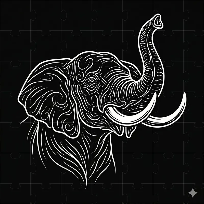 White Line Art For Engraving