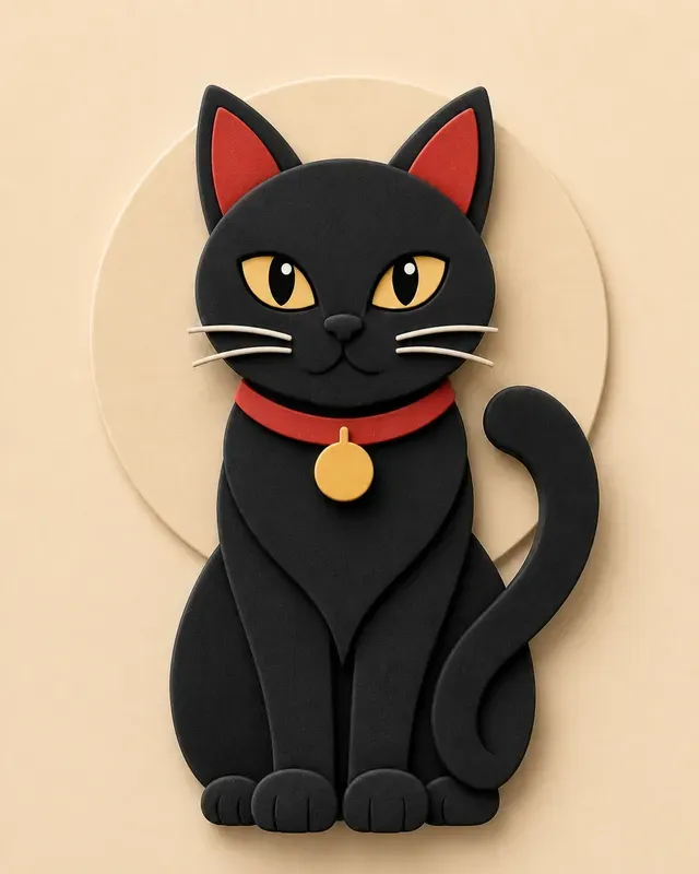 Foam Cutout Icons 3D Layered