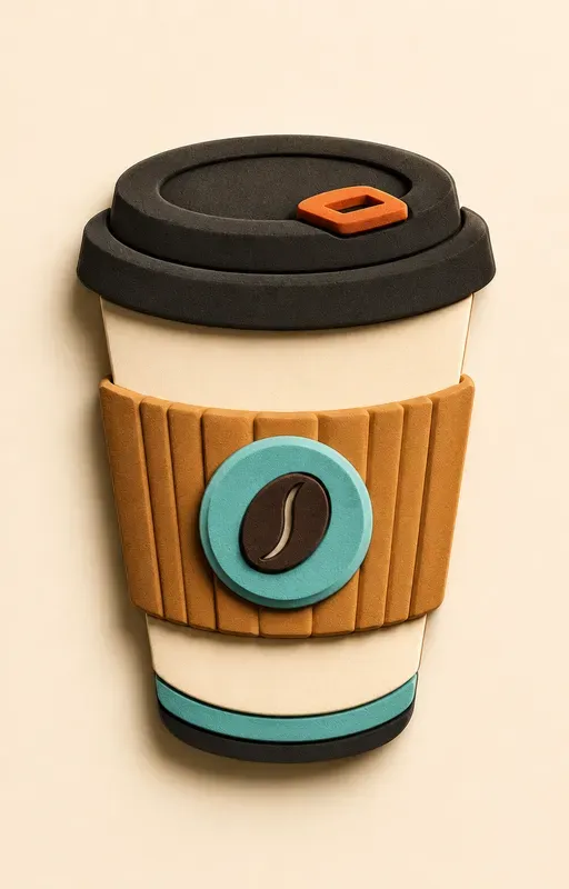 Foam Cutout Icons 3D Layered