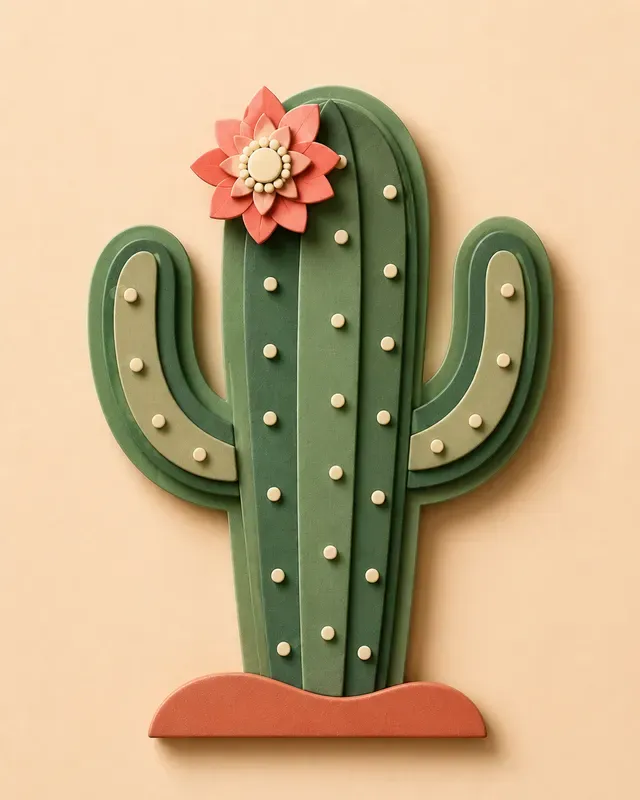 Foam Cutout Icons 3D Layered