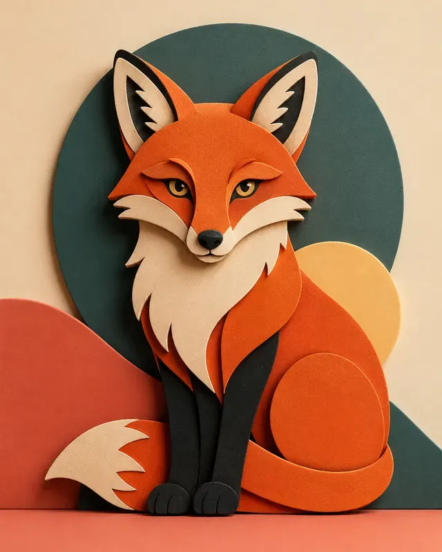 Foam Cutout Icons 3D Layered