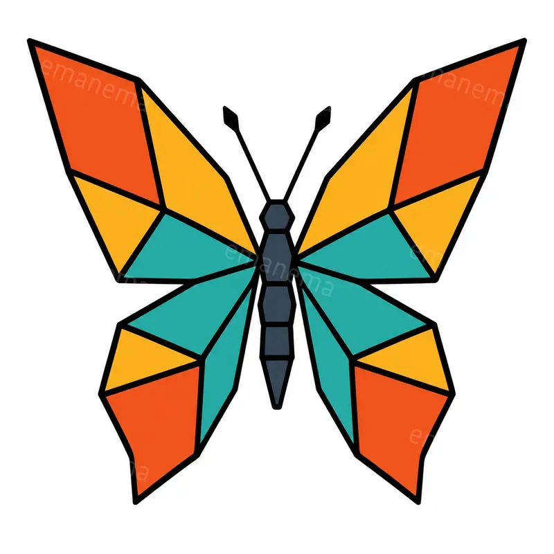 Geometric Vector Insect Icons