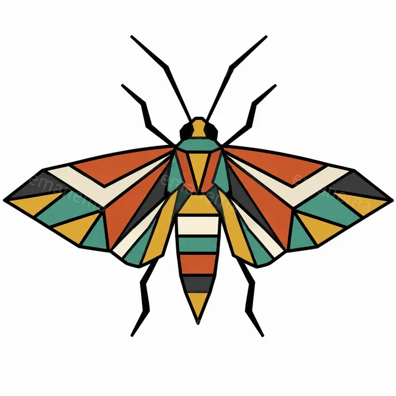 Geometric Vector Insect Icons