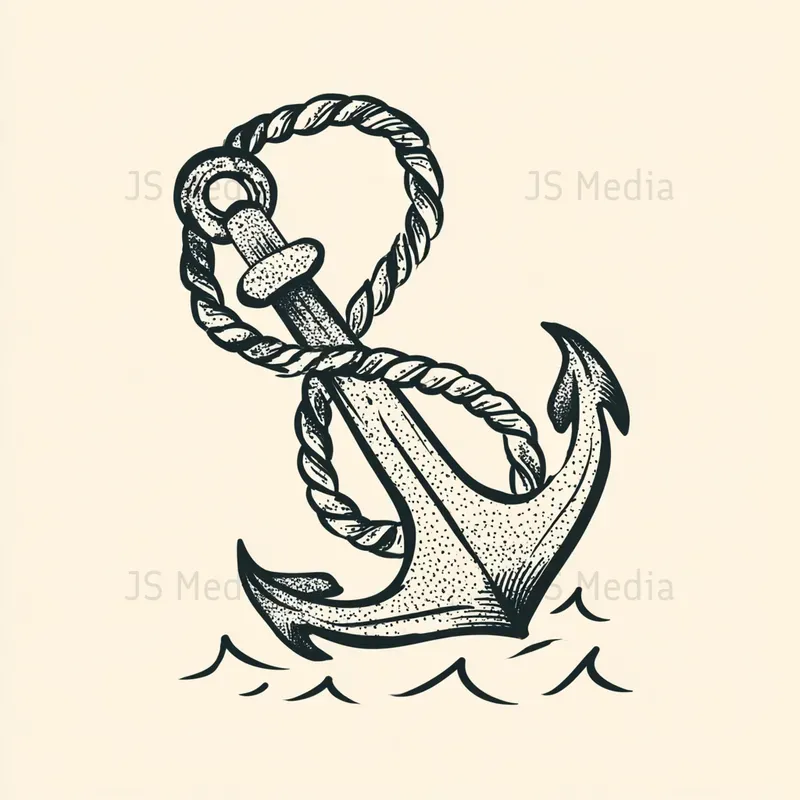Handdrawn Nautical Tattoo Flash Icons