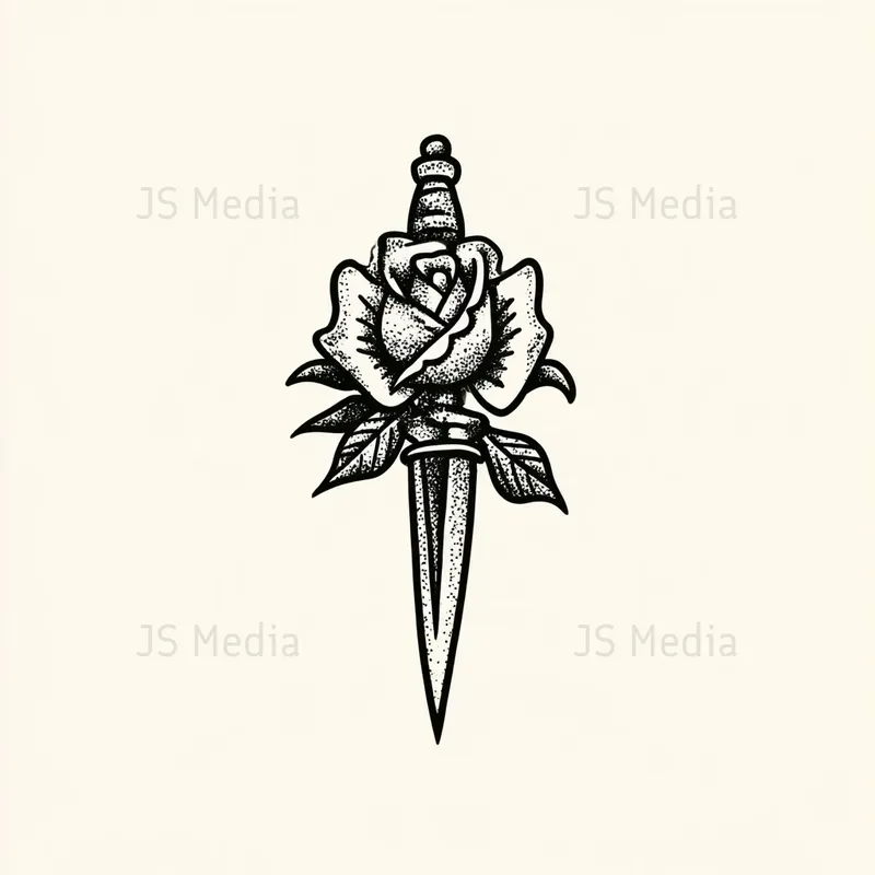 Handdrawn Nautical Tattoo Flash Icons