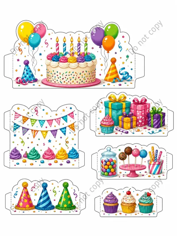Pop Up Card Cutout Sheets