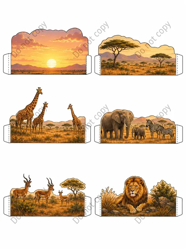 Pop Up Card Cutout Sheets