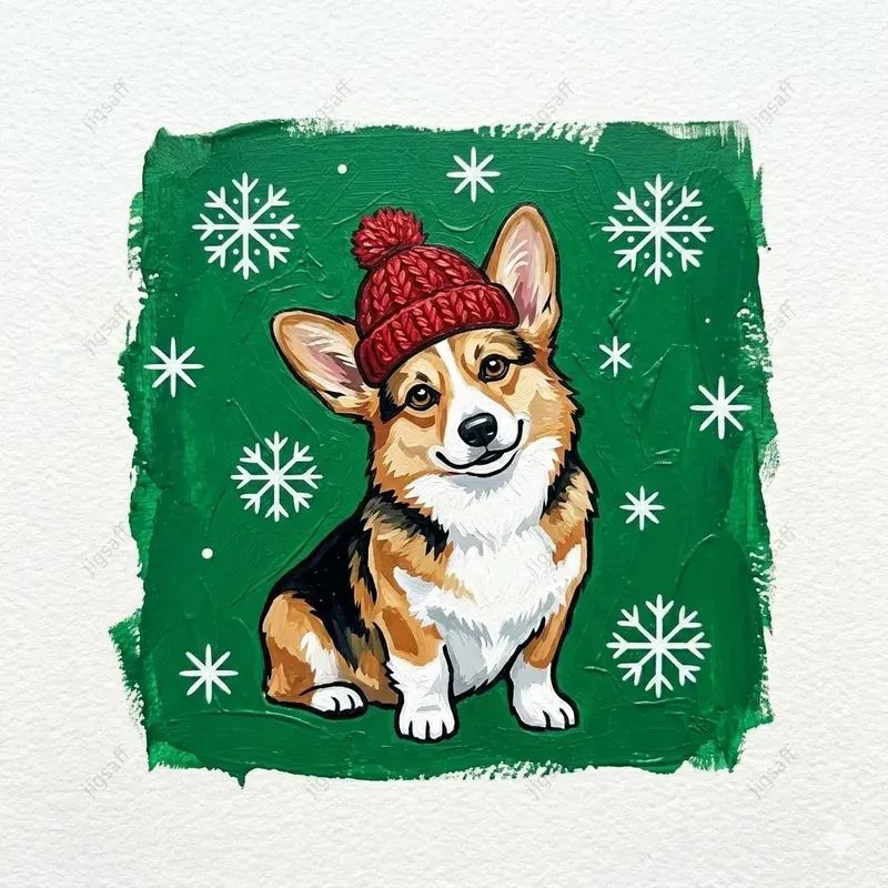 Whimsical Festive Pet Acrylic Vignettes