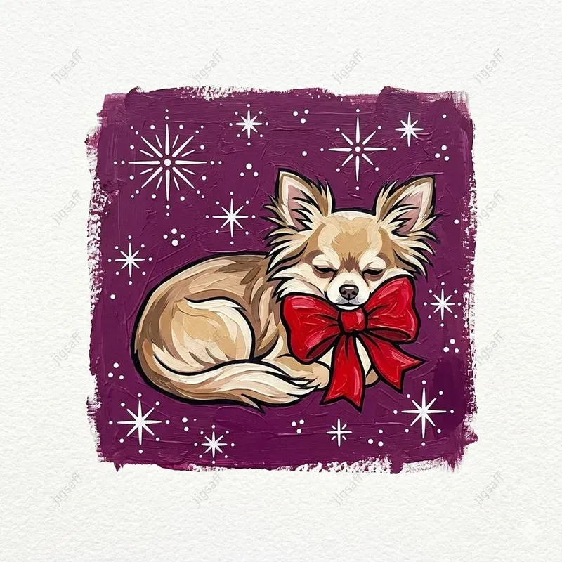 Whimsical Festive Pet Acrylic Vignettes