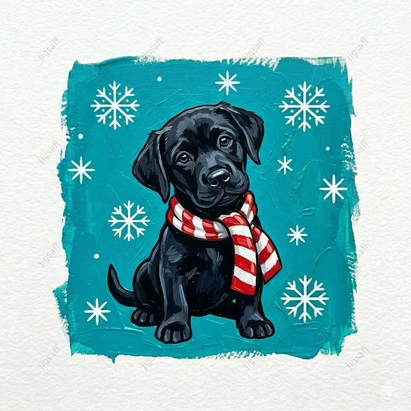 Whimsical Festive Pet Acrylic Vignettes