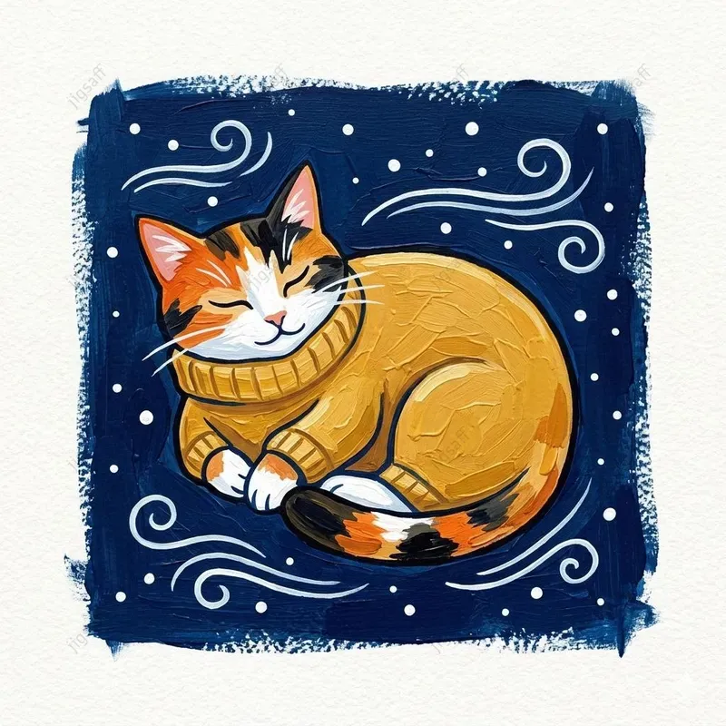 Whimsical Festive Pet Acrylic Vignettes