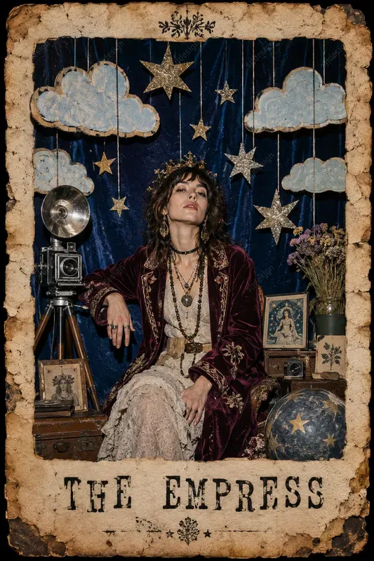 Retro Tarot Card Diorama Collages