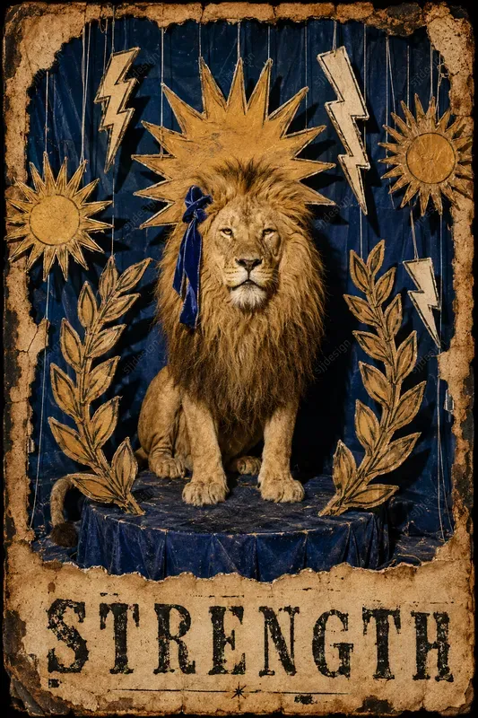 Retro Tarot Card Diorama Collages