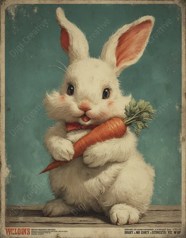 Vintage Crayon Animal Posters