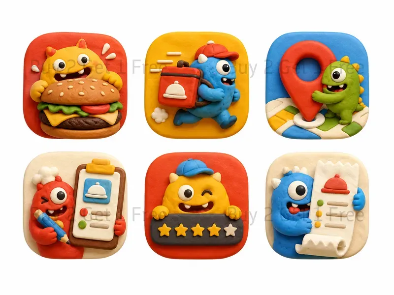Cute App Mobile Icon Sets