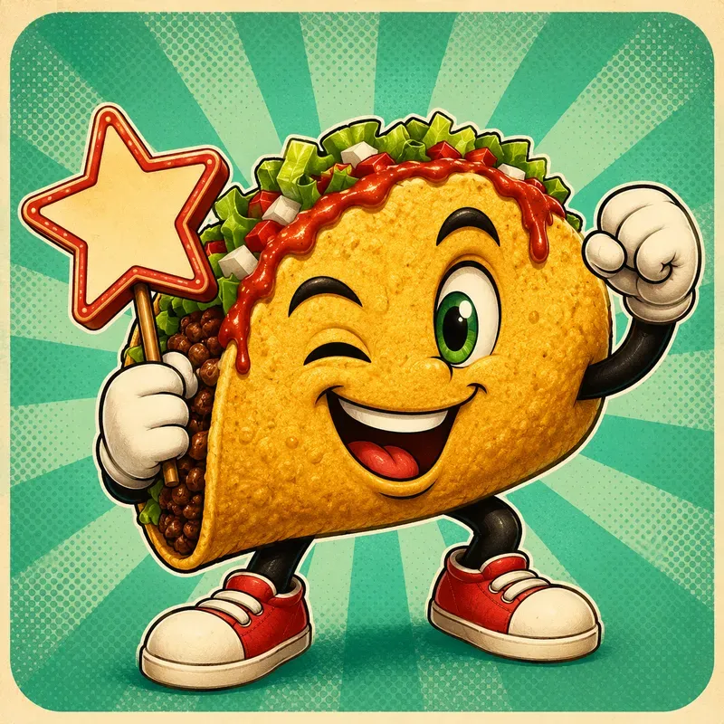 Retro Food Mascot Posters