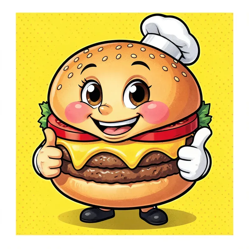 Retro Food Mascot Posters
