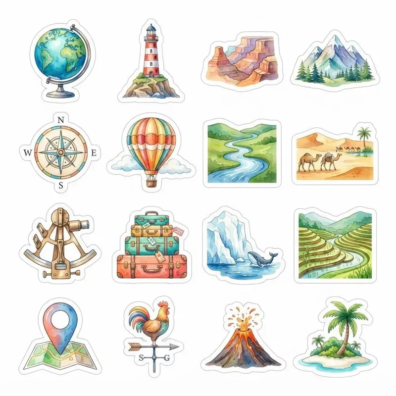 Watercolor Study Stickers